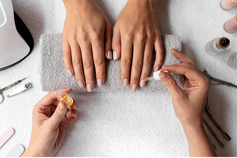 Deluxe manicure at DeBest nail spa in St Kilda
